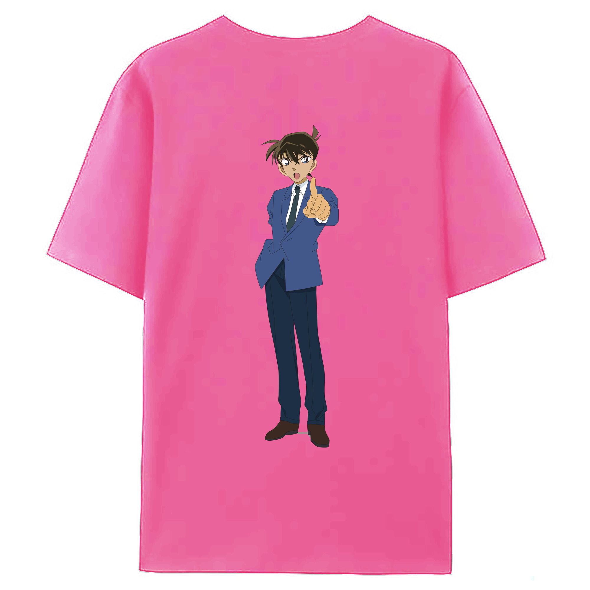 （画像用） 名探偵コナン 江戸川 コナン Detective Conan Conan Edogawa レディース半袖Tシャツ(バックプリント)